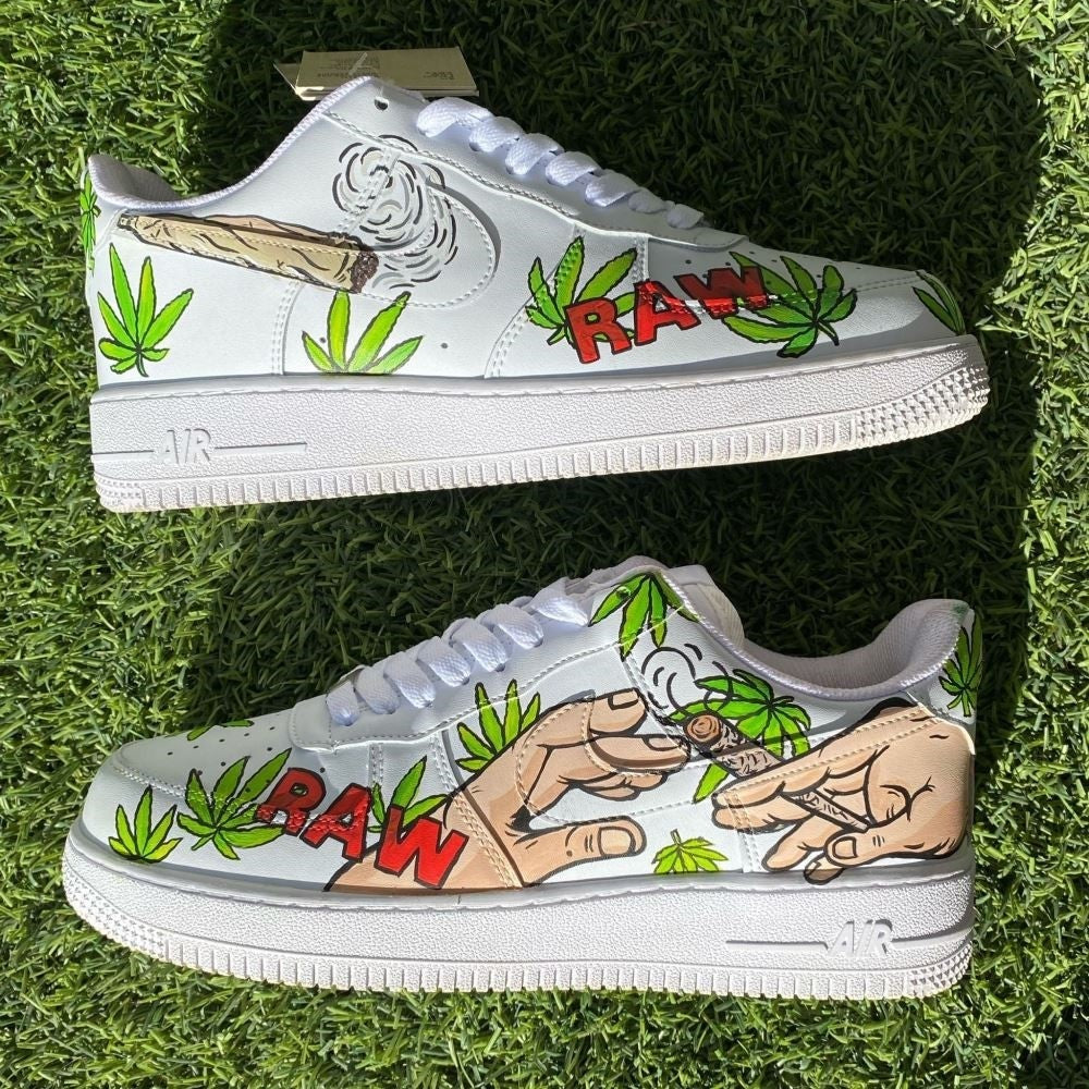 Funny God's Hand Smoking Custom Air Force 1