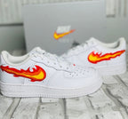 Flame Fire Swoosh Custom Air Force 1