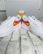 Flame Fire Swoosh Custom Air Force 1