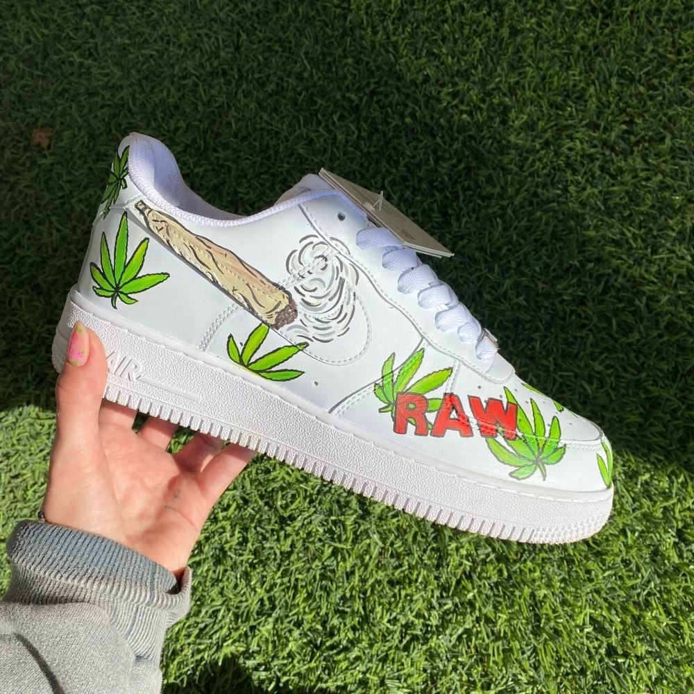 Funny God's Hand Smoking Custom Air Force 1