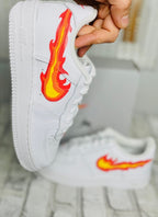 Flame Fire Swoosh Custom Air Force 1