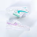 Pink Green Splash Custom Air Force 1