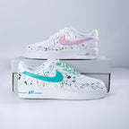 Pink Green Splash Custom Air Force 1