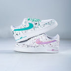 Pink Green Splash Custom Air Force 1