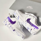 Purple Drip Splatter Custom Air Force 1