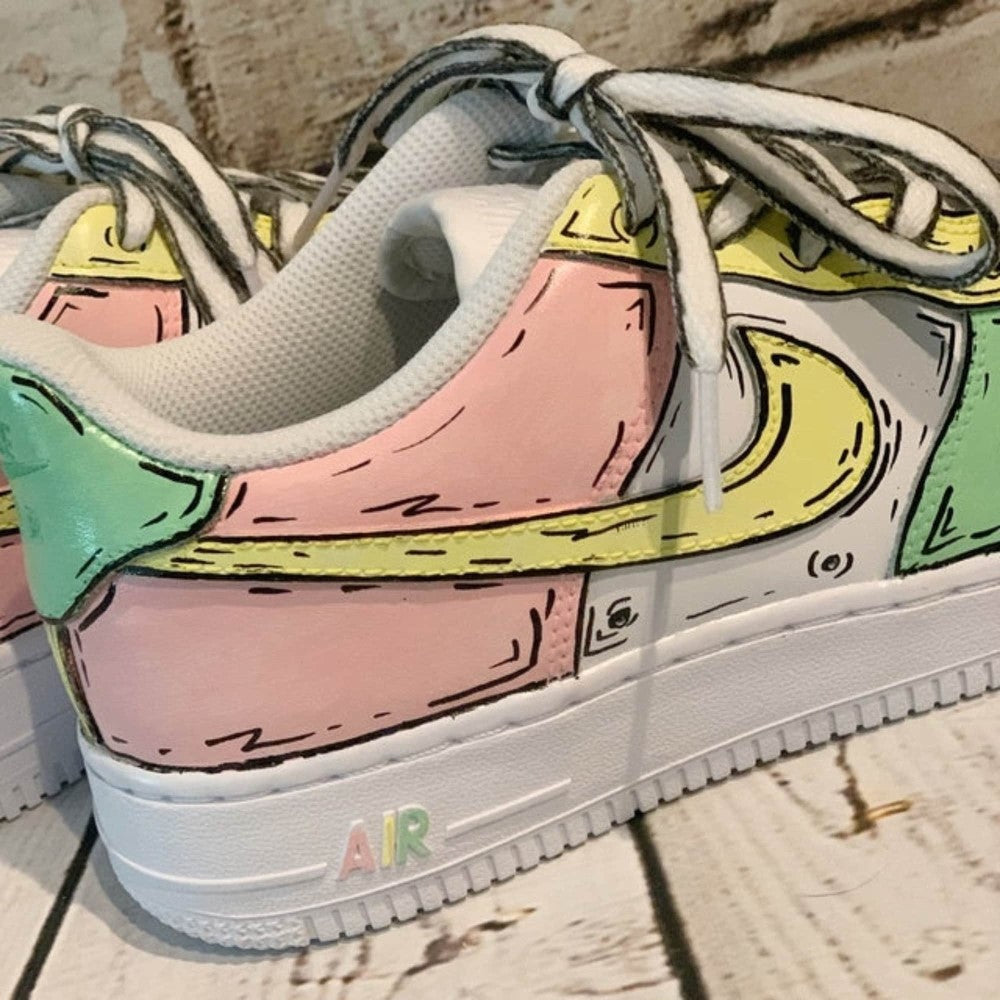 Green Pink Custom Air Force 1