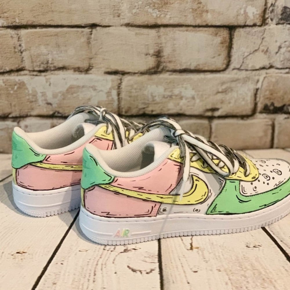 Green Pink Custom Air Force 1