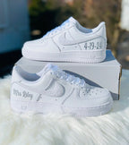 Pearl Diamond Wedding Shoes Custom Air Force 1