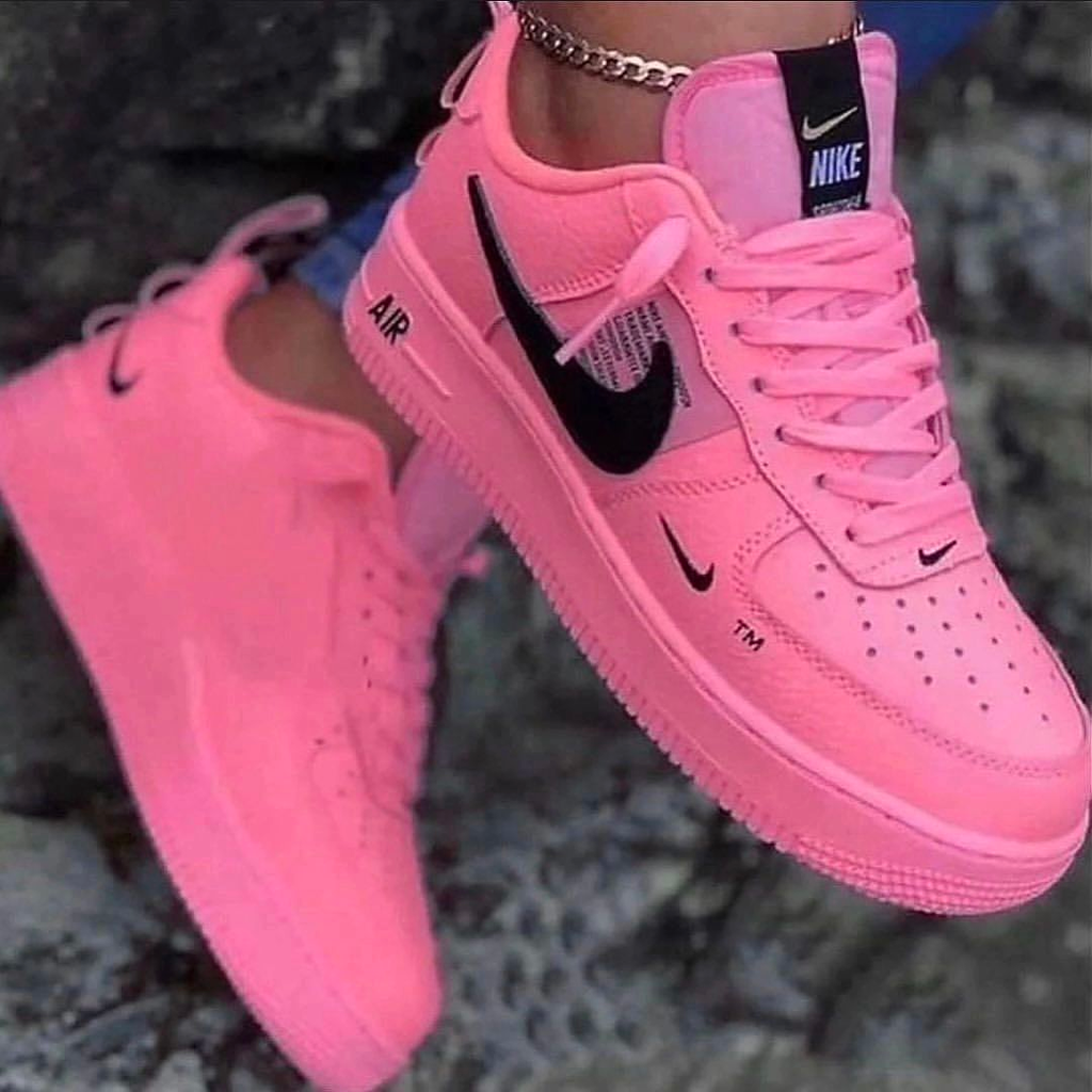Hand Painted Pink Custom Air Force 1 Sneakers