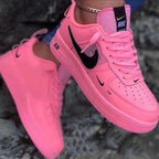 Hand Painted Pink Custom Air Force 1 Sneakers