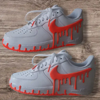 Hand-Painted 3D Drip Effect Multi-Color Optional Glow-in-the-Dark Unisex Custom Air Force 1 Street Fashion Custom Sneakers