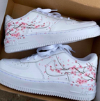 Hand Painted Cherry Blossom Custom Air Force 1 Sneakers