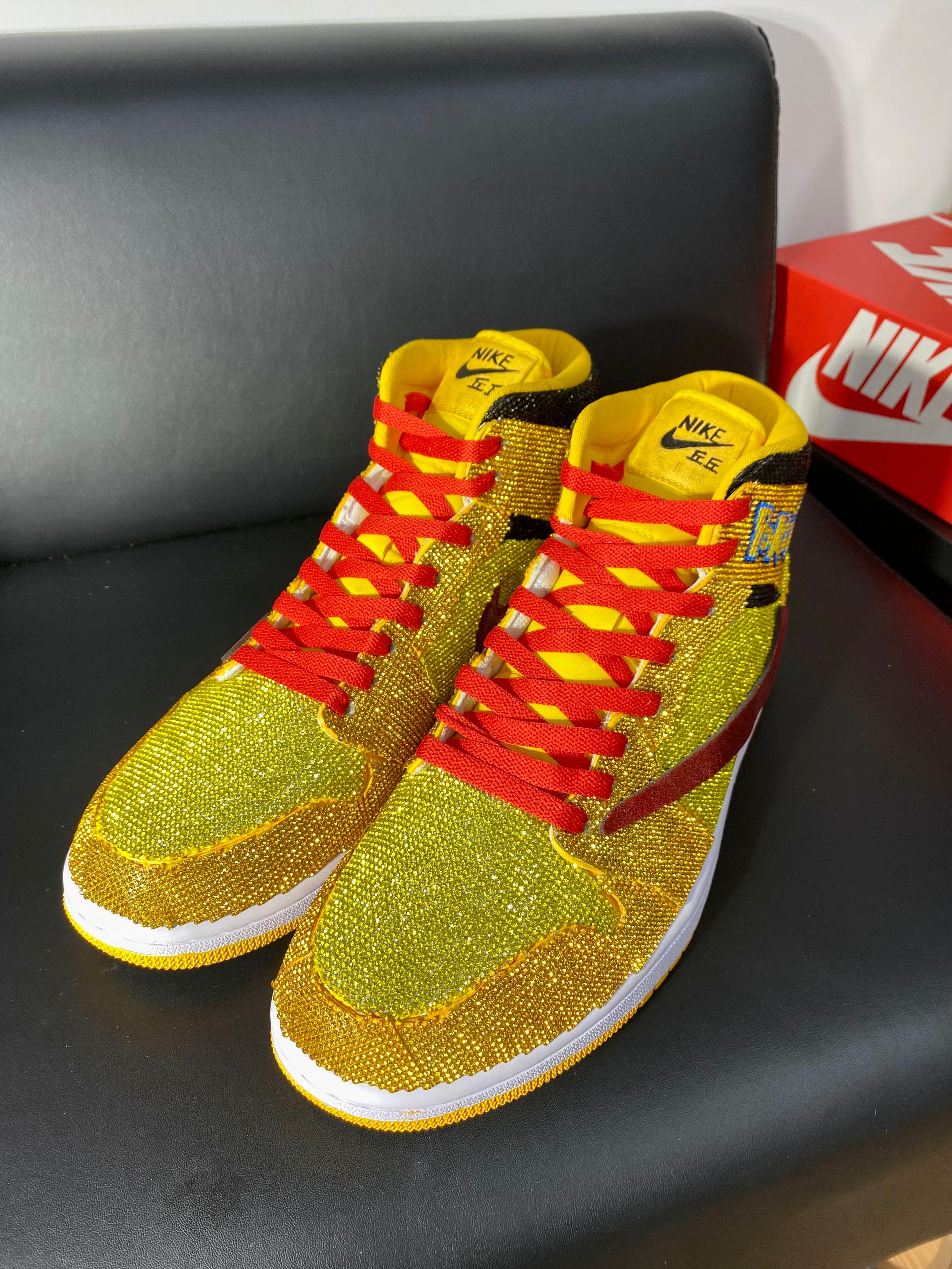 Full Sticker Diamond Pikachu Theme Custom Air Jordan 1