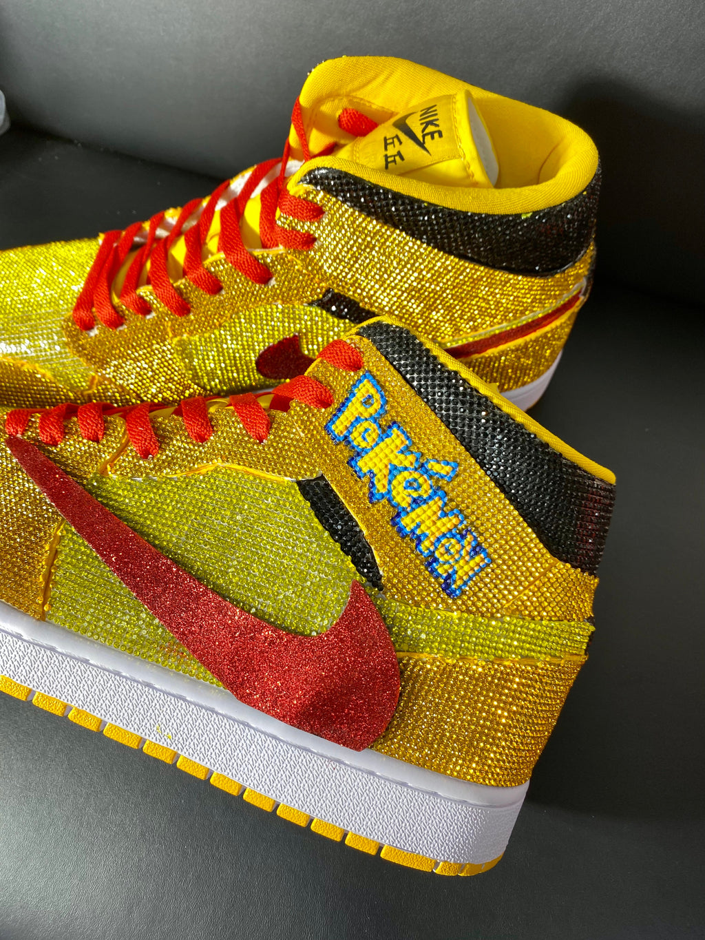 Full Sticker Diamond Pikachu Theme Custom Air Jordan 1