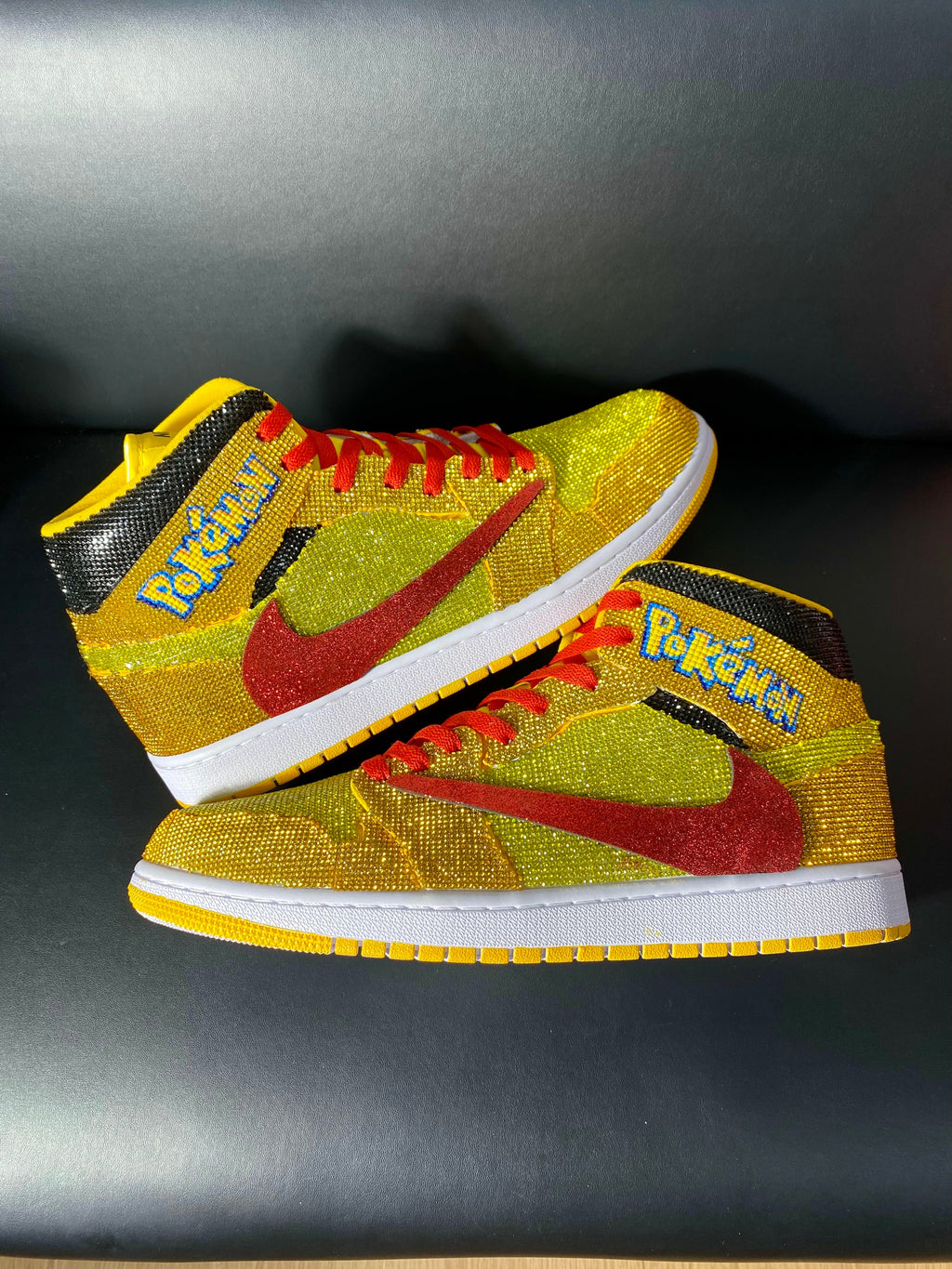 Full Sticker Diamond Pikachu Theme Custom Air Jordan 1