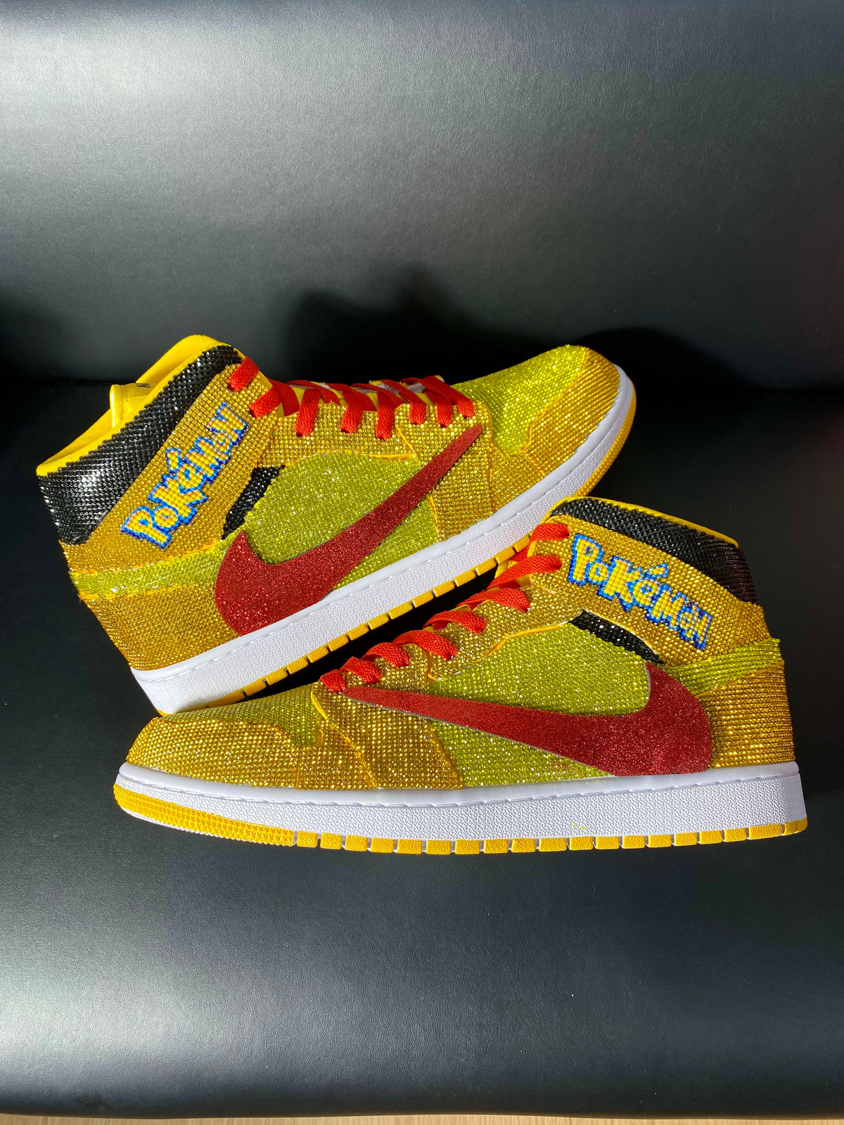 Full Sticker Diamond Pikachu Theme Custom Air Jordan 1