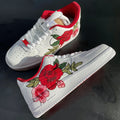Red Rose Hand Drawing Custom Air Force 1