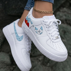 KAWS Cartoon Baby Blue Red Custom Air Force 1