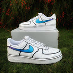Blue Gradient Graffiti Custom Air Force 1