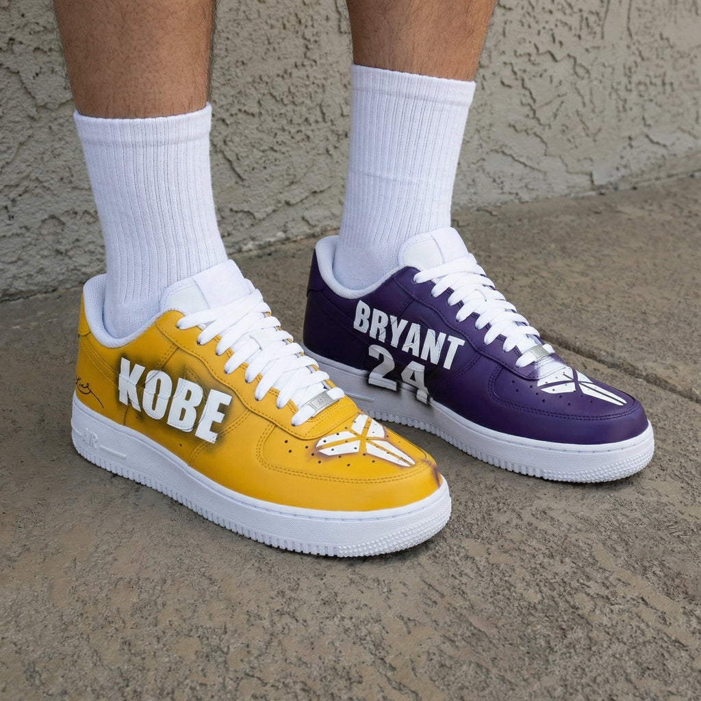 Kobe Bryant 24 Purple Yellow Custom Air Force 1