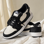 Hand Painted Black & Cream Custom Air Sneakers