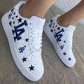 LA Logo Black Stars Blue Black Custom Air Force 1