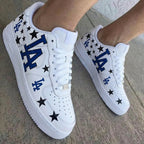 LA Logo Black Stars Blue Black Custom Air Force 1