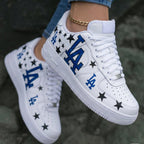 LA Logo Black Stars Blue Black Custom Air Force 1