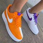 Lakers Orange Purple Custom Air Force 1