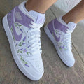 Lavender Flowers White Lavender Custom Air Jordan 1