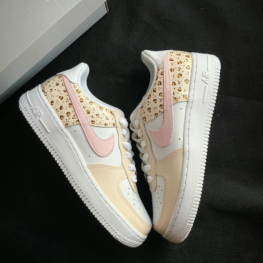 Leopard Print Baby Pink Custom Air Force 1
