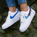 Leopard Print Drip Baby Blue Purple Custom Air Force 1