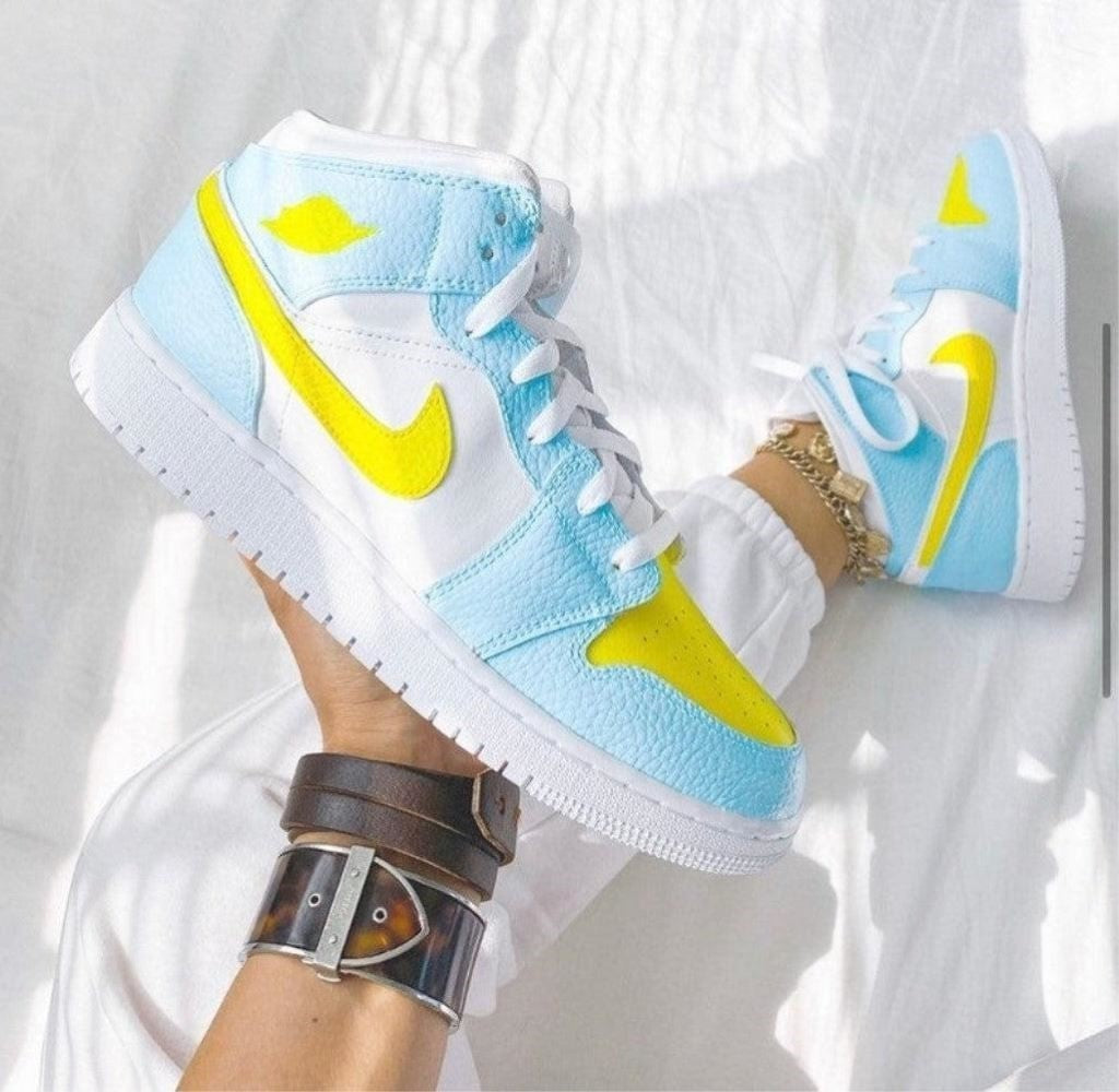 Blue Yellow Custom Air Jordan 1