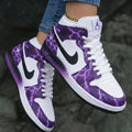 Lightning Pattern White Purple Custom Air Jordan 1