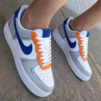 Line Decorated Gray Orange Blue Custom Air Force 1
