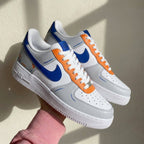Line Decorated Gray Orange Blue Custom Air Force 1