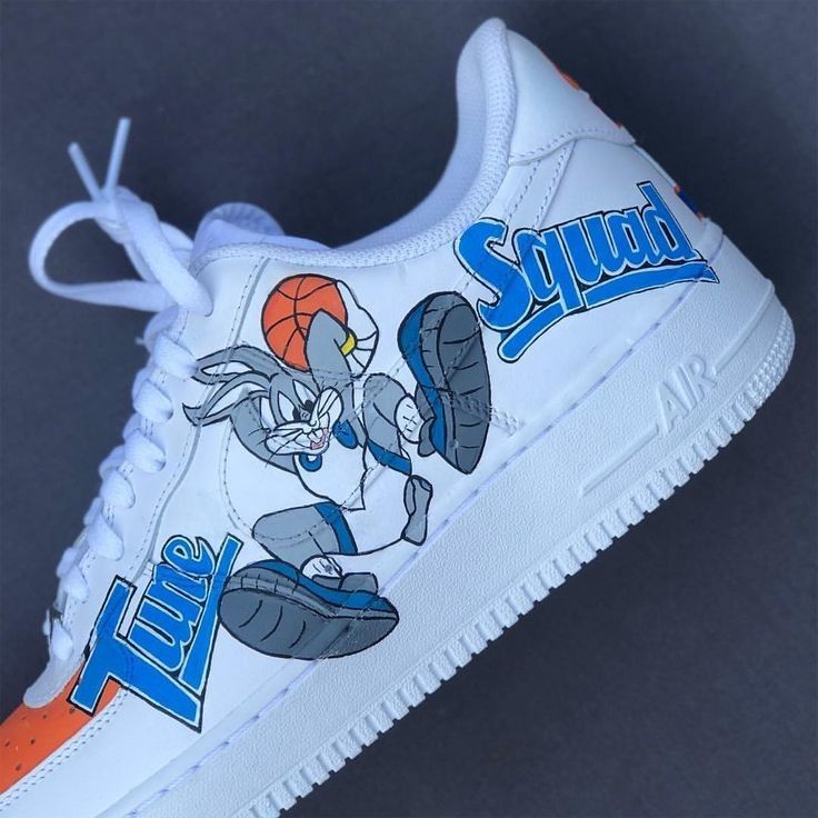 Looney Tunes Theme Orange Blue Custom Air Force 1