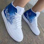 Los Angeles Dodgers Baseball White Blue Custom Air Jordan 1