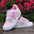 Hand Painted Pink Custom Air Force 1 Sneakers