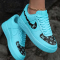 LV Baby Blue Black Custom Air Force 1