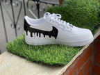 LV Drip Pattern Black White Custom Air Force 1