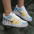 LV Drip Splatter Baby Blue Yellow Custom Air Force 1