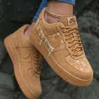 LV Logo Drip Tan Flax Custom Air Force 1