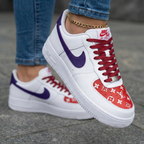 LV Monogram Red Purple Custom Air Force 1