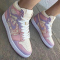 LV Pattern Baby Pink and Lilac Custom Air Jordan 1