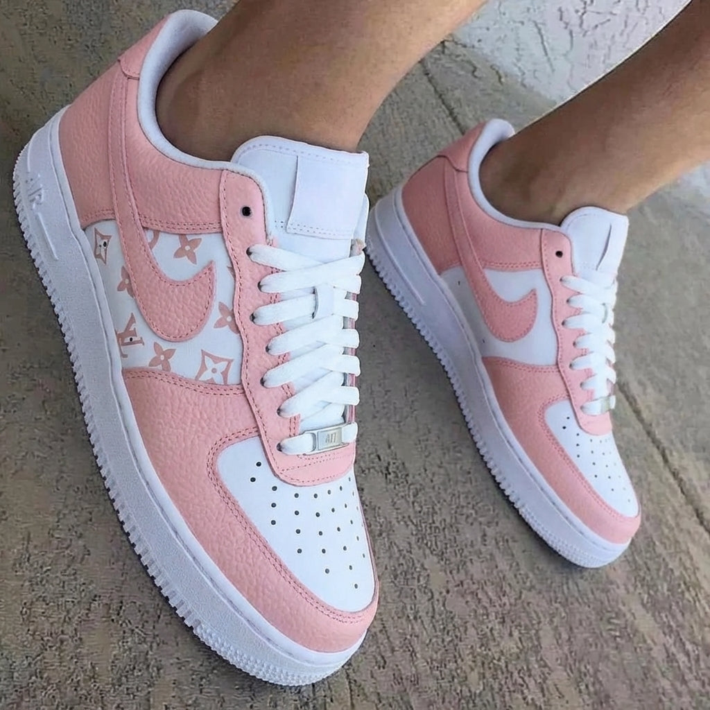 LV Pattern Baby Pink Custom Air Force 1