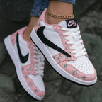 LV Pattern Baby Pink White Travis Scott Custom Air Jordan 1