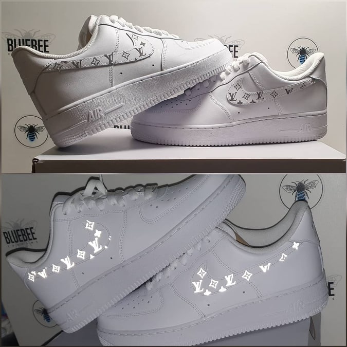 LV Pattern White Custom Air Force 1