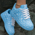 LV Print Baby Blue Custom Air Force 1