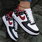 LV Print Black Red Custom Air Force 1